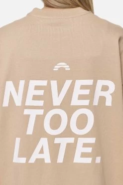 Airville Heavy Oversized Tee Washed Safari Sand -Pegador® PGDR NEVER TOO LATE ECOMMERCE FEMALE DAY 2152
