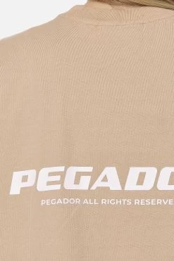 Arendal Logo Heavy Oversized Tee Washed Safari Sand White -Pegador® PGDR NEVER TOO LATE ECOMMERCE FEMALE DAY 2499