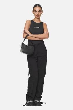 Mona Logo Faux Leather Handbag Black -Pegador® PGDR NEVER TOO LATE ECOMMERCE FEMALE DAY 2673