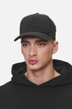 Logo Crushed Nylon Cap Black -Pegador® PGDR NEVER TOO LATE ECOMMERCE MALE CAPS63