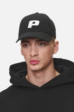 P Logo Cap Black White -Pegador® PGDR NEVER TOO LATE ECOMMERCE MALE CAPS78