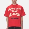 Corey Boxy Tee Washed Red -Pegador® PGDR NEVER TOO LATE ECOMMERCE MALE DAY 1