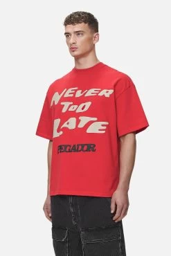 Corey Boxy Tee Washed Red -Pegador® PGDR NEVER TOO LATE ECOMMERCE MALE DAY 11