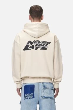 Narson Oversized Sweat Jacket Washed Desert Sand