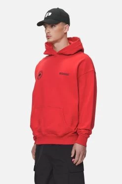 Gordan Oversized Hoodie Washed Red -Pegador® PGDR NEVER TOO LATE ECOMMERCE MALE DAY 1289