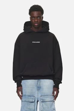 Colne Logo Oversized Hoodie Washed Black -Pegador® PGDR NEVER TOO LATE ECOMMERCE MALE DAY 1347