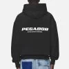 Colne Logo Oversized Hoodie Washed Black -Pegador® PGDR NEVER TOO LATE ECOMMERCE MALE DAY 1355
