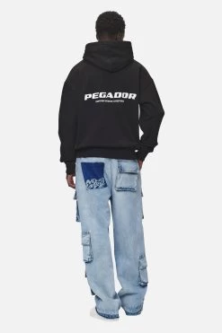 Colne Logo Oversized Hoodie Washed Black -Pegador® PGDR NEVER TOO LATE ECOMMERCE MALE DAY 1360
