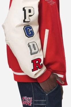Oris Varsity Jacket Red Cream -Pegador® PGDR NEVER TOO LATE ECOMMERCE MALE DAY 1493