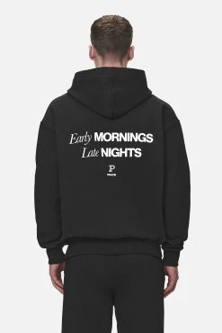 Baldock Oversized Hoodie Washed Black