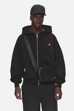 Skibo Logo Faux Leather Shoulder Strap Bag Black -Pegador® PGDR NEVER TOO LATE ECOMMERCE MALE DAY 1668