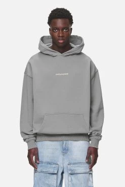 Colne Logo Oversized Hoodie Washed Cool Grey Desert Sand -Pegador® PGDR NEVER TOO LATE ECOMMERCE MALE DAY 2204