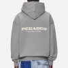 Colne Logo Oversized Hoodie Washed Cool Grey Desert Sand -Pegador® PGDR NEVER TOO LATE ECOMMERCE MALE DAY 2208