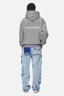 Colne Logo Oversized Hoodie Washed Cool Grey Desert Sand -Pegador® PGDR NEVER TOO LATE ECOMMERCE MALE DAY 2211