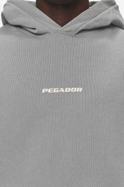 Colne Logo Oversized Hoodie Washed Cool Grey Desert Sand -Pegador® PGDR NEVER TOO LATE ECOMMERCE MALE DAY 2213