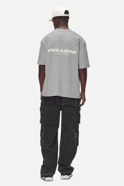 Colne Logo Oversized Tee Washed Cool Grey Desert Sand -Pegador® PGDR NEVER TOO LATE ECOMMERCE MALE DAY 2281