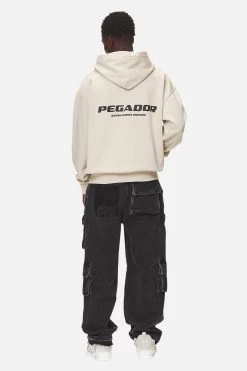 Colne Logo Oversized Sweat Jacket Washed Desert Sand -Pegador® PGDR NEVER TOO LATE ECOMMERCE MALE DAY 2332