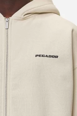 Colne Logo Oversized Sweat Jacket Washed Desert Sand -Pegador® PGDR NEVER TOO LATE ECOMMERCE MALE DAY 2337
