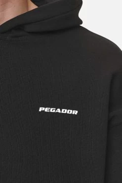 Logo Oversized Hoodie Washed Black White Gum -Pegador® PGDR NEVER TOO LATE ECOMMERCE MALE DAY 2508