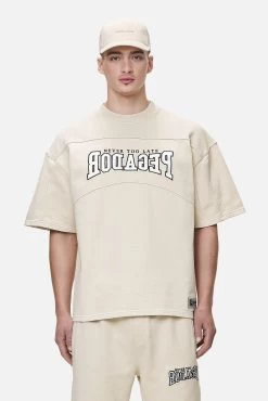Beech Terry Boxy Tee Washed Desert Sand