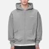 Logo Oversized Sweat Jacket Washed Cool Grey White Gum -Pegador® PGDR NEVER TOO LATE ECOMMERCE MALE DAY 2A23