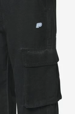 Preto Wide Cargo Pants Dyed Black -Pegador® PGDR Next Wave E COMMERCE MENS DAY 146698