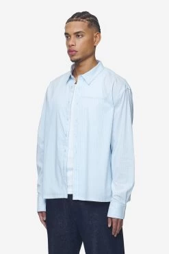 Raton Oversized Longsleeve Shirt Baby Blue White -Pegador® PGDR Next Wave E COMMERCE MENS DAY 146985