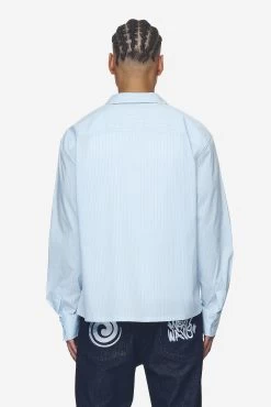 Raton Oversized Longsleeve Shirt Baby Blue White -Pegador® PGDR Next Wave E COMMERCE MENS DAY 146996