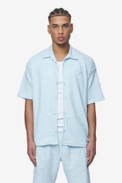 Libco Structured Knit Shirt Baby Blue