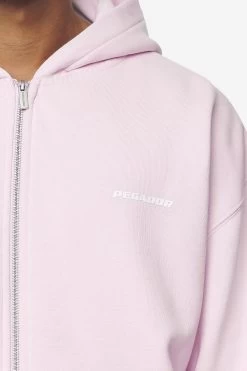Logo Oversized Sweat Jacket Washed Bubblegum White Gum -Pegador® PGDR Next Wave E COMMERCE MENS DAY 248519