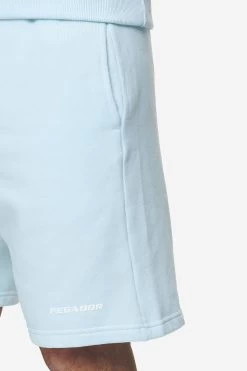 Logo Heavy Sweat Shorts Washed Baby Blue White Gum -Pegador® PGDR Next Wave E COMMERCE MENS DAY 248625