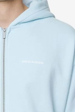 Logo Oversized Sweat Jacket Washed Baby Blue White Gum -Pegador® PGDR Next Wave E COMMERCE MENS DAY 248661