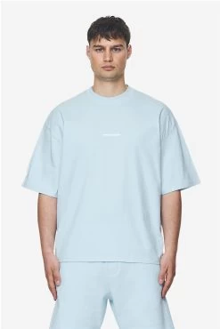 Logo Boxy Tee Washed Baby Blue White Gum