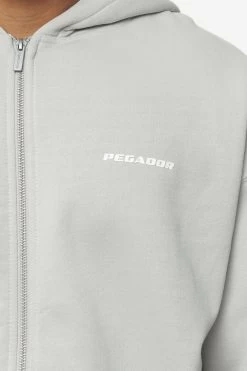 Logo Oversized Sweat Jacket Washed Pearl Grey White Gum -Pegador® PGDR Next Wave E COMMERCE MENS DAY 248788 7d9447c2 0bf7 4fce 8189 017841431620