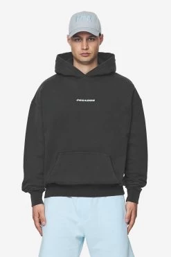 Colne Logo Oversized Hoodie Vintage Black Baby Blue -Pegador® PGDR Next Wave E COMMERCE MENS DAY 248892