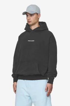 Colne Logo Oversized Hoodie Vintage Black Baby Blue -Pegador® PGDR Next Wave E COMMERCE MENS DAY 248893