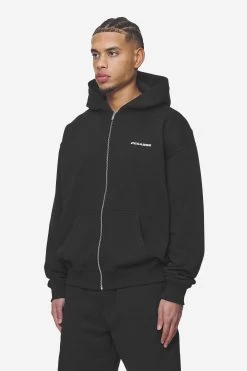 Logo Oversized Sweat Jacket Washed Black White Gum -Pegador® PGDR Next Wave E COMMERCE MENS DAY 248906