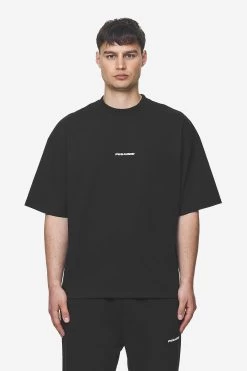 Logo Boxy Tee Washed Black White Gum