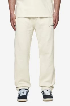 Logo Wide Sweat Pants Washed Salty Cream Black Gum