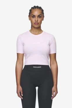 Ines Cropped Baby Tee Washed Bubblegum White Gum