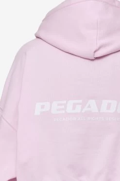 Luna Logo Oversized Cropped Hoodie Washed Bubblegum White -Pegador® PGDR Next Wave E COMMERCE WMNS DAY 145134