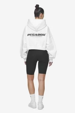 Lana Logo Cropped Sweat Jacket White Black -Pegador® PGDR Next Wave E COMMERCE WMNS DAY 245401