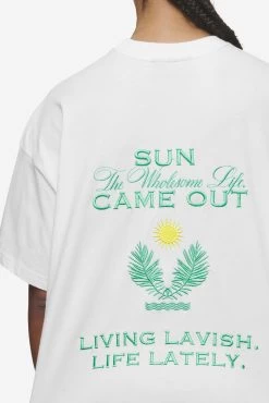 Flora Heavy Oversized Tee White -Pegador® PGDR Next Wave E COMMERCE WMNS DAY 245794