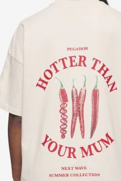 Reyna Heavy Oversized Tee Washed Coast Sand -Pegador® PGDR Next Wave E COMMERCE WMNS DAY 245882