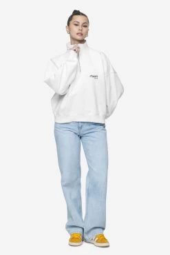 Luz Oversized Halfzip Sweater White -Pegador® PGDR Next Wave E COMMERCE WMNS DAY 245891