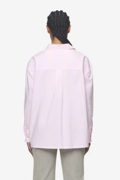 Avenida Striped Oversized Overshirt Bubblegum White -Pegador® PGDR Next Wave E COMMERCE WMNS DAY 245996