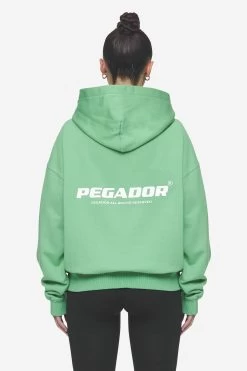 Atna Logo Oversized Hoodie Washed Peppermint Green White