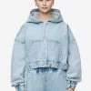 Zona Cropped Denim Zip Jacket Washed Pale Blue -Pegador® PGDR Next Wave E COMMERCE WMNS DAY 2 PART 246370