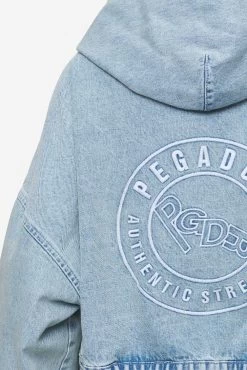 Zona Cropped Denim Zip Jacket Washed Pale Blue -Pegador® PGDR Next Wave E COMMERCE WMNS DAY 2 PART 246382