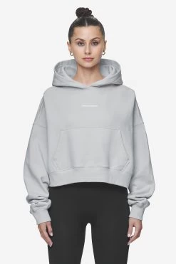 Salita Oversized Cropped Hoodie Washed Sky Grey White Gum